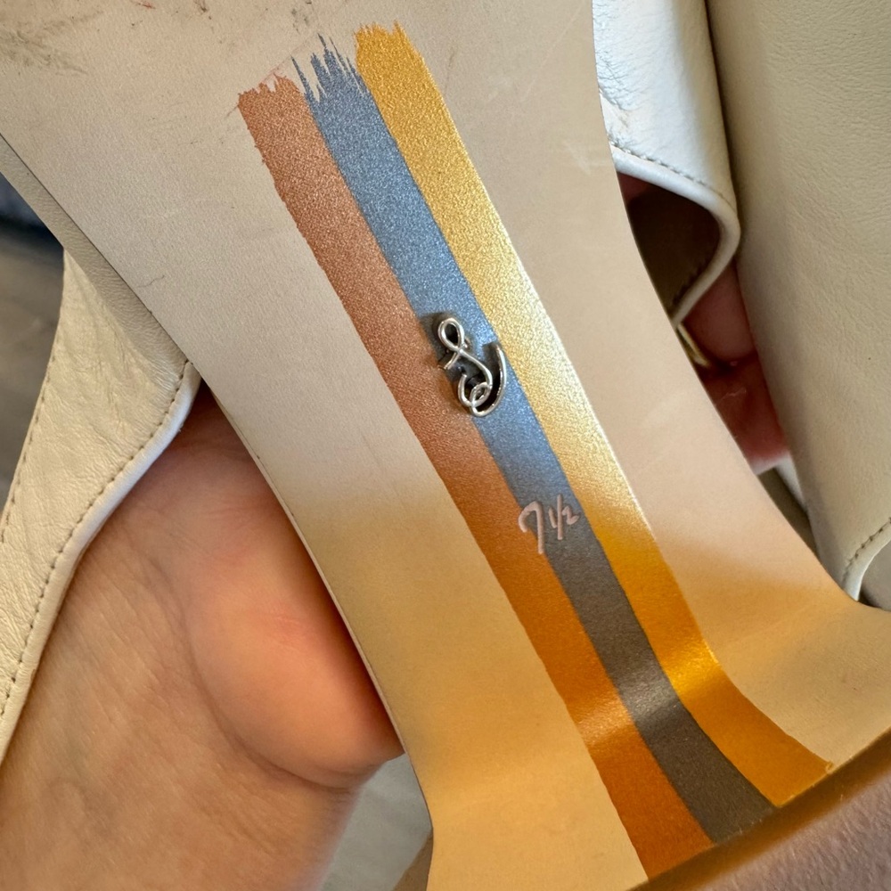 Ivory Leather Slingbacks - Picture 6 of 6